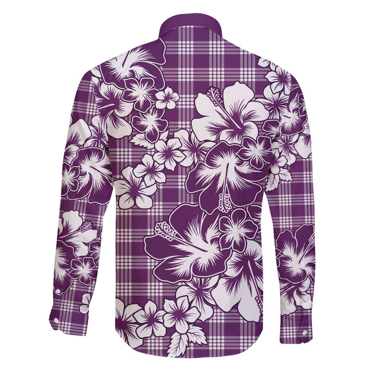 Hibiscus Pakala Sweetie Purple Family Matching Off The Shoulder Long Sleeve Dress and Hawaiian Shirt Tropical Floral Stylized - Polynesian Pride