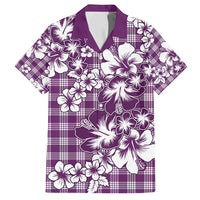 Hibiscus Pakala Sweetie Purple Family Matching Summer Maxi Dress and Hawaiian Shirt Tropical Floral Stylized - Polynesian Pride