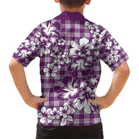 Hibiscus Pakala Sweetie Purple Kid Hawaiian Shirt Tropical Floral Stylized - Polynesian Pride