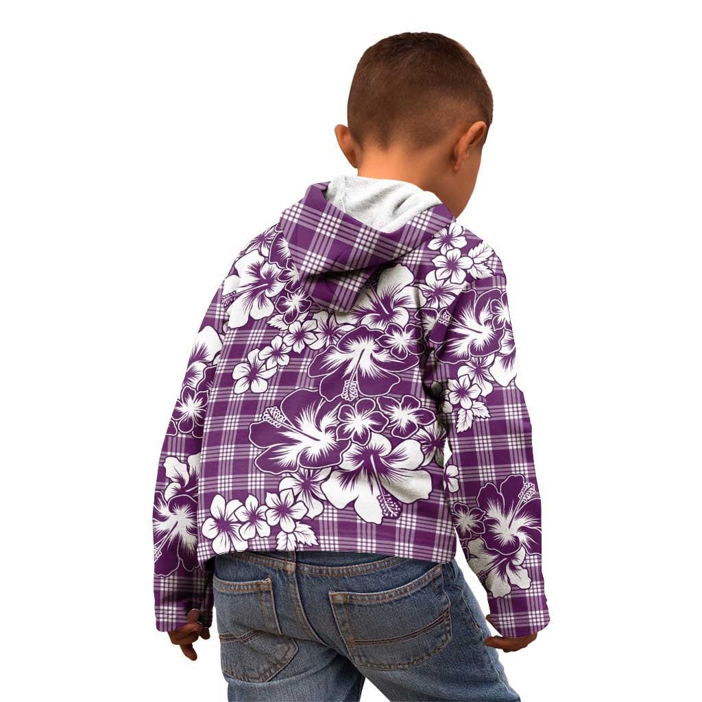 Hibiscus Pakala Sweetie Purple Kid Hoodie Tropical Floral Stylized LT01 - Polynesian Pride