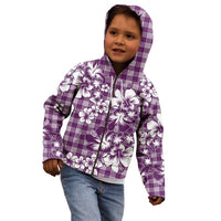 Hibiscus Pakala Sweetie Purple Kid Hoodie Tropical Floral Stylized LT01 - Polynesian Pride