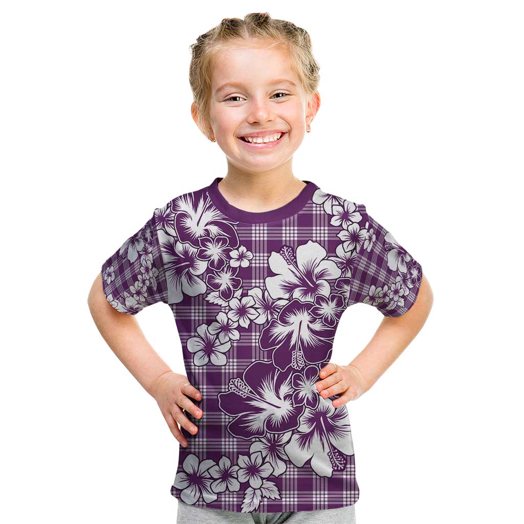 Hibiscus Pakala Sweetie Purple Kid T Shirt Tropical Floral Stylized - Polynesian Pride