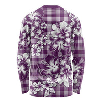 Hibiscus Pakala Sweetie Purple Long Sleeve Shirt Tropical Floral Stylized - Polynesian Pride