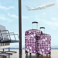 Hibiscus Pakala Sweetie Purple Luggage Cover Tropical Floral Stylized - Polynesian Pride