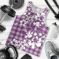 Hibiscus Pakala Sweetie Purple Men Tank Top Tropical Floral Stylized - Polynesian Pride
