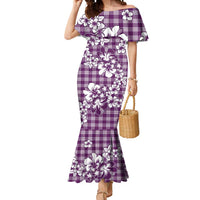 Hibiscus Pakala Sweetie Purple Mermaid Dress Tropical Floral Stylized - Polynesian Pride