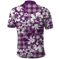 Hibiscus Pakala Sweetie Purple Polo Shirt Tropical Floral Stylized - Polynesian Pride