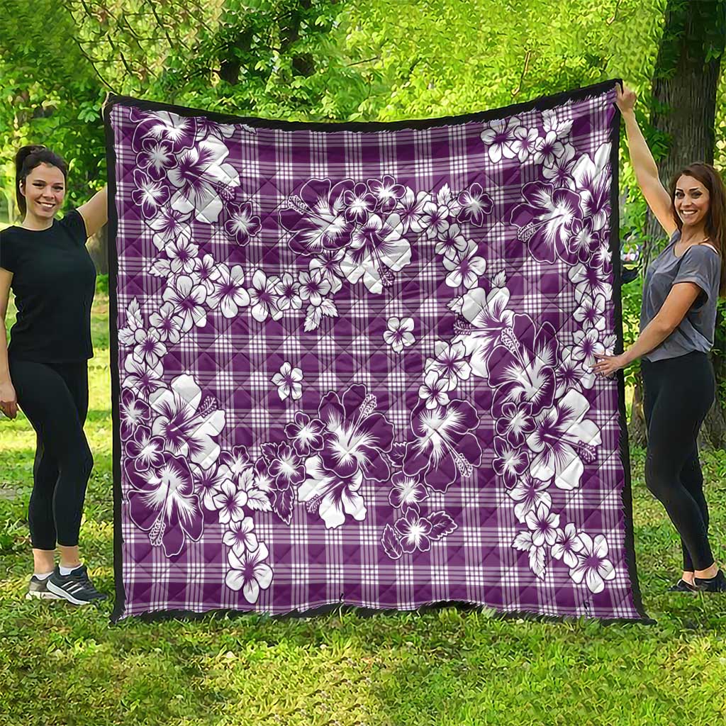 Hibiscus Pakala Sweetie Purple Quilt Tropical Floral Stylized - Polynesian Pride