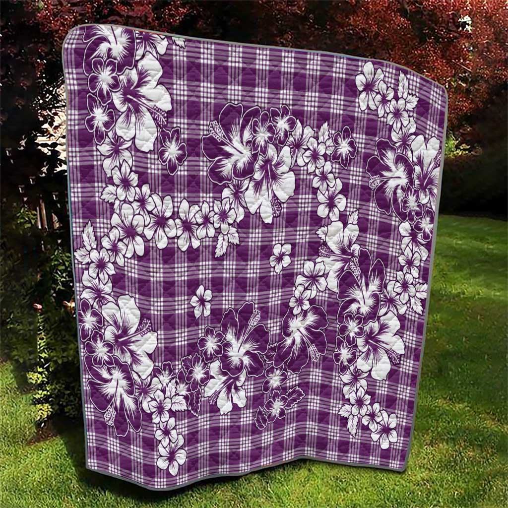 Hibiscus Pakala Sweetie Purple Quilt Tropical Floral Stylized - Polynesian Pride