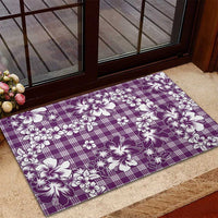 Hibiscus Pakala Sweetie Purple Rubber Doormat Tropical Floral Stylized - Polynesian Pride