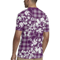 Hibiscus Pakala Sweetie Purple Rugby Jersey Tropical Floral Stylized - Polynesian Pride