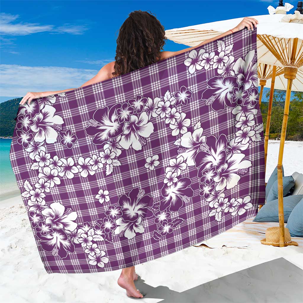 Hibiscus Pakala Sweetie Purple Sarong Tropical Floral Stylized - Polynesian Pride