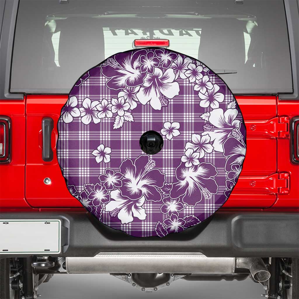 Hibiscus Pakala Sweetie Purple Spare Tire Cover Tropical Floral Stylized - Polynesian Pride