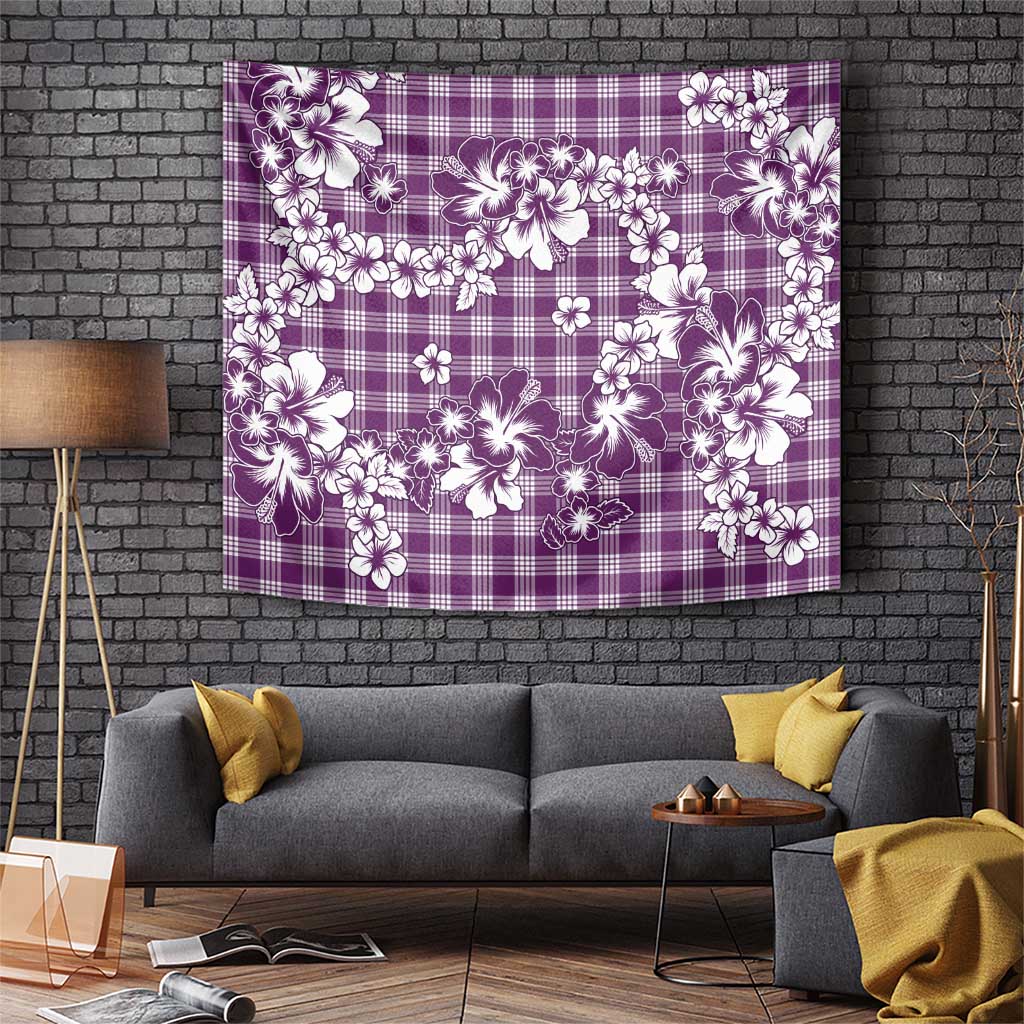 Hibiscus Pakala Sweetie Purple Tapestry Tropical Floral Stylized - Polynesian Pride