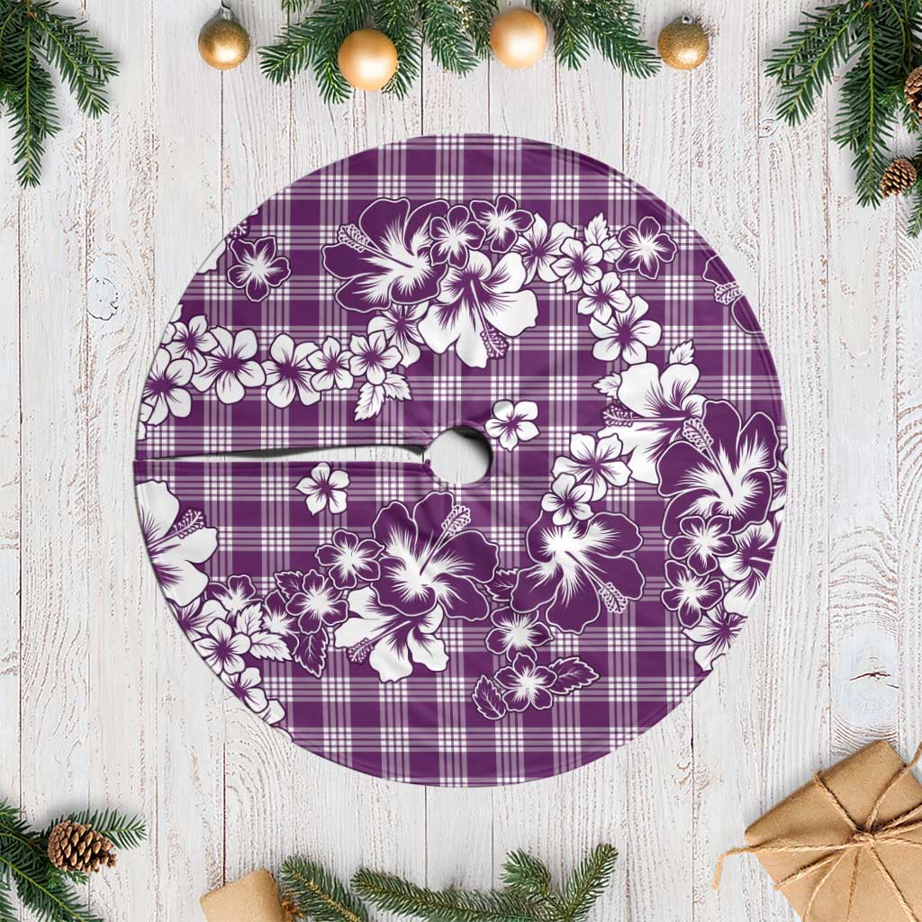 Hibiscus Pakala Sweetie Purple Tree Skirt Tropical Floral Stylized - Polynesian Pride