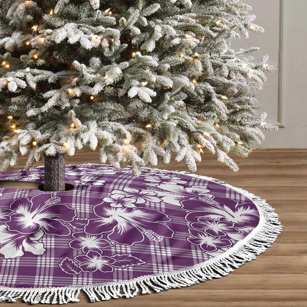 Hibiscus Pakala Sweetie Purple Tree Skirt Tropical Floral Stylized - Polynesian Pride