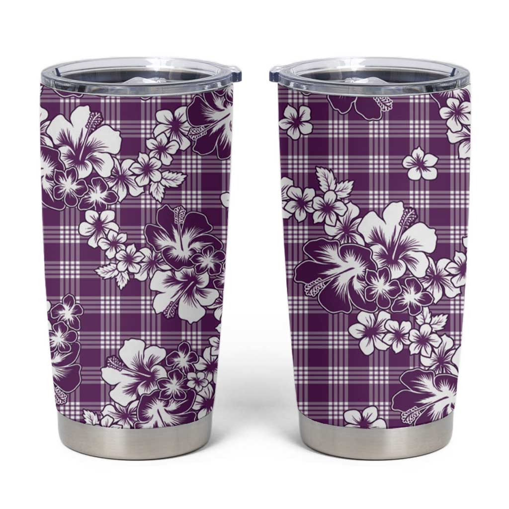 Hibiscus Pakala Sweetie Purple Tumbler Cup Tropical Floral Stylized - Polynesian Pride