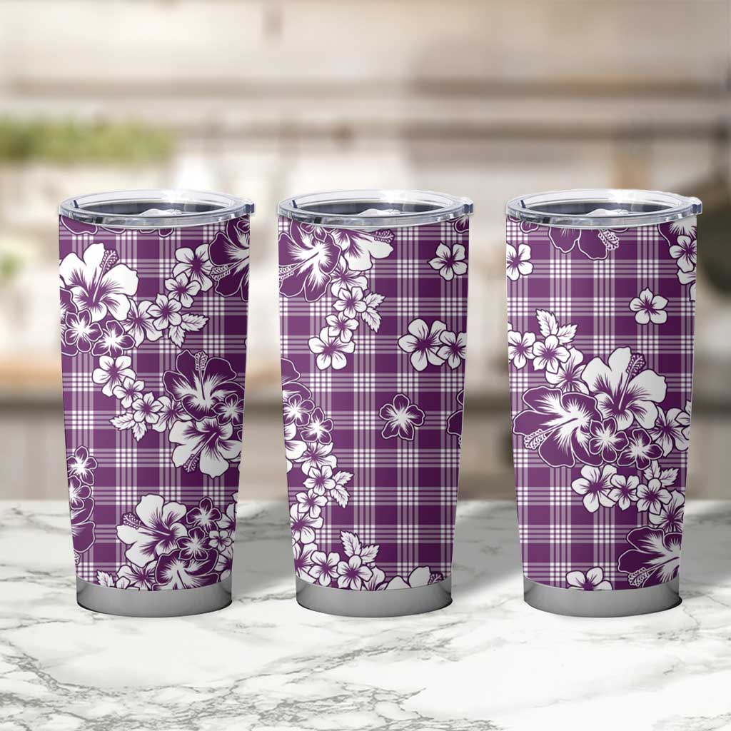 Hibiscus Pakala Sweetie Purple Tumbler Cup Tropical Floral Stylized - Polynesian Pride