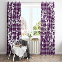 Hibiscus Pakala Sweetie Purple Window Curtain Tropical Floral Stylized - Polynesian Pride