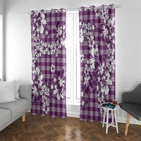 Hibiscus Pakala Sweetie Purple Window Curtain Tropical Floral Stylized - Polynesian Pride