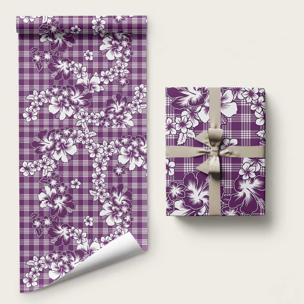 Hibiscus Pakala Sweetie Purple Wrapping Paper Tropical Floral Stylized - Polynesian Pride