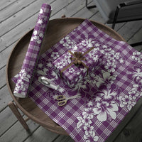 Hibiscus Pakala Sweetie Purple Wrapping Paper Tropical Floral Stylized - Polynesian Pride