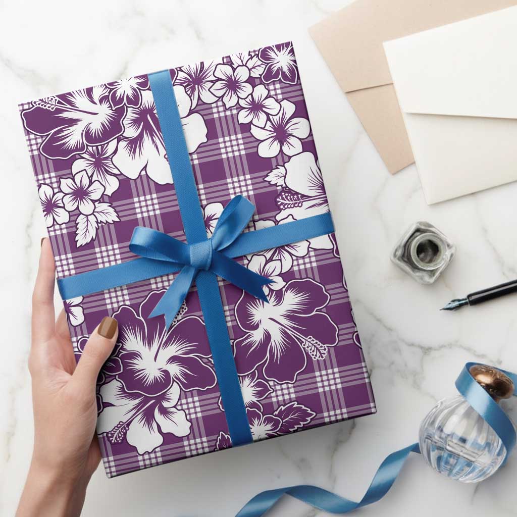 Hibiscus Pakala Sweetie Purple Wrapping Paper Tropical Floral Stylized - Polynesian Pride