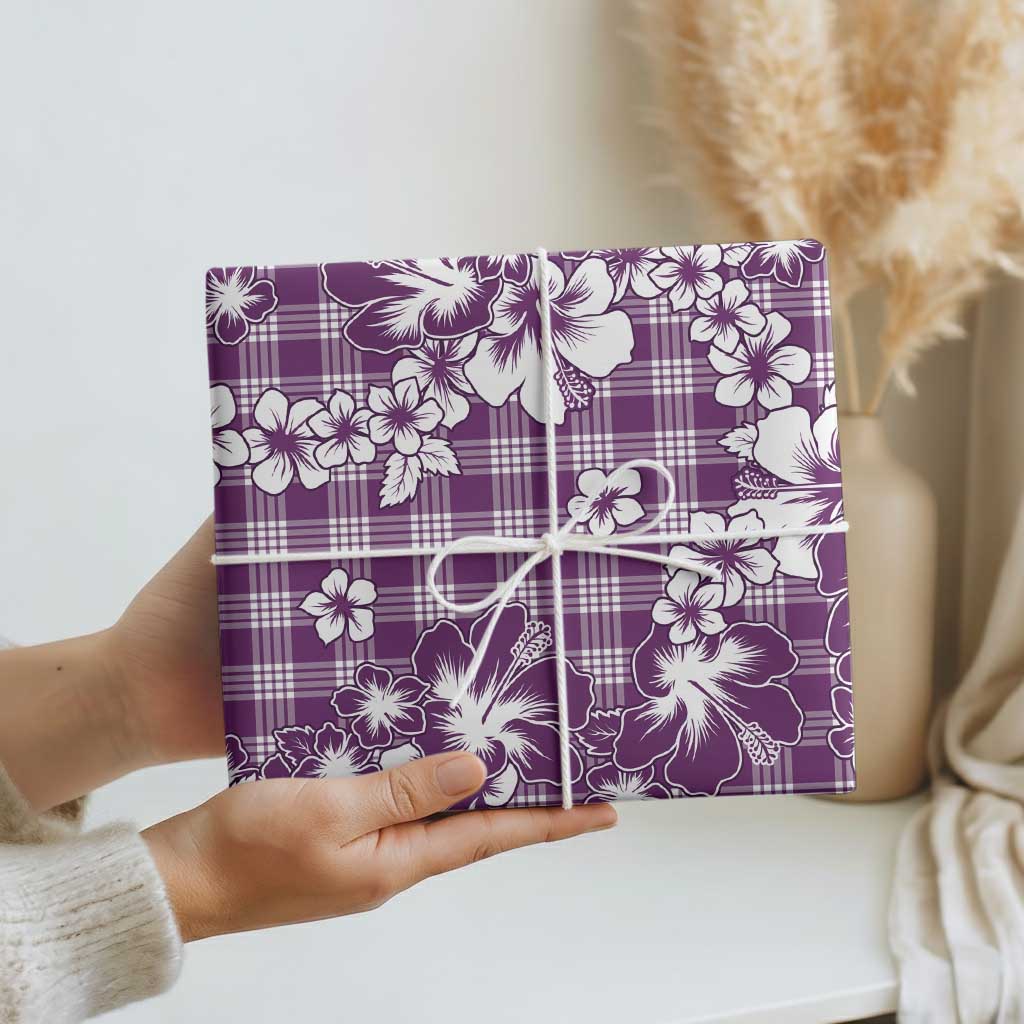 Hibiscus Pakala Sweetie Purple Wrapping Paper Tropical Floral Stylized - Polynesian Pride