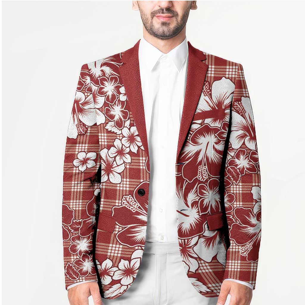 Hibiscus Pakala Fantasy Red Blazer Tropical Floral Stylized - Polynesian Pride