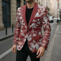 Hibiscus Pakala Fantasy Red Blazer Tropical Floral Stylized - Polynesian Pride