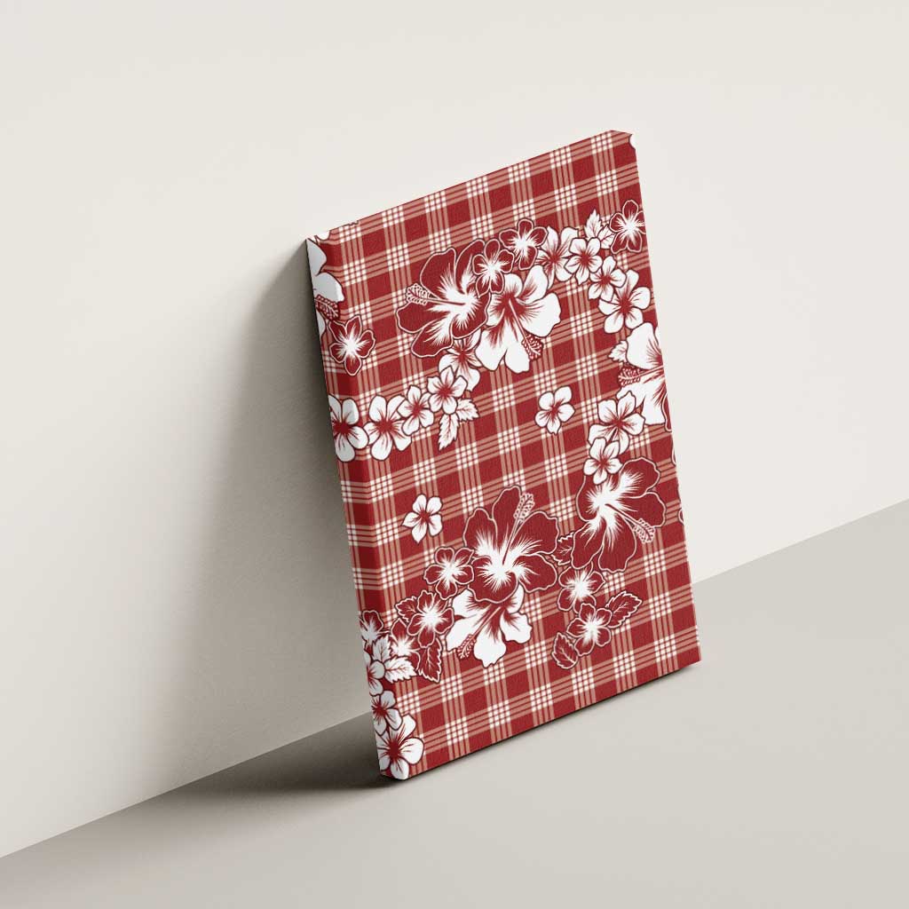 Hibiscus Pakala Fantasy Red Canvas Wall Art Tropical Floral Stylized - Polynesian Pride