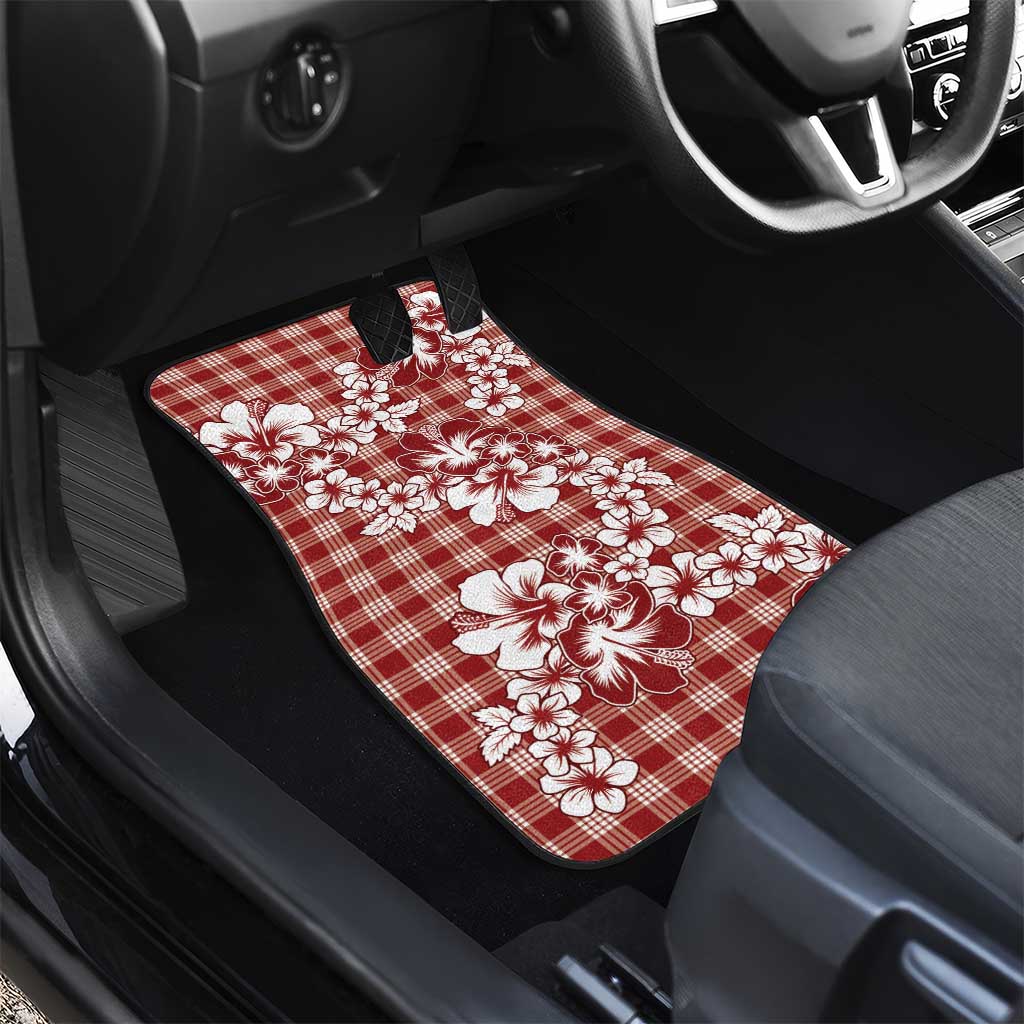 Hibiscus Pakala Fantasy Red Car Mats Tropical Floral Stylized - Polynesian Pride