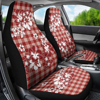 Hibiscus Pakala Fantasy Red Car Seat Cover Tropical Floral Stylized - Polynesian Pride
