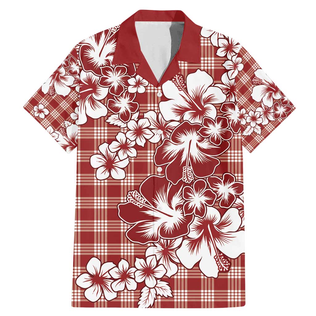Hibiscus Pakala Fantasy Red Family Matching Mermaid Dress and Hawaiian Shirt Tropical Floral Stylized - Polynesian Pride