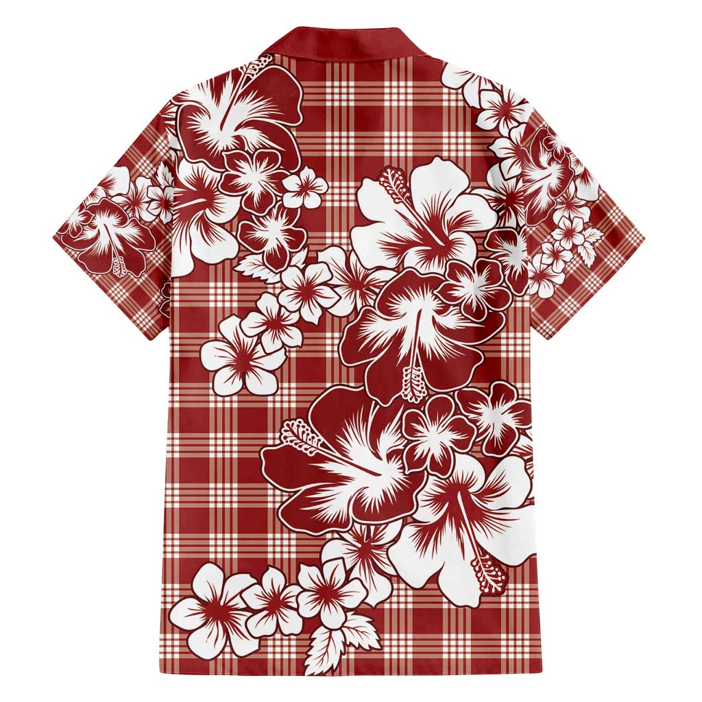 Hibiscus Pakala Fantasy Red Family Matching Summer Maxi Dress and Hawaiian Shirt Tropical Floral Stylized - Polynesian Pride