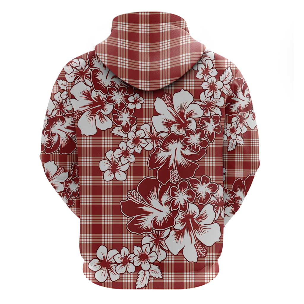 Hibiscus Pakala Fantasy Red Hoodie Tropical Floral Stylized - Polynesian Pride