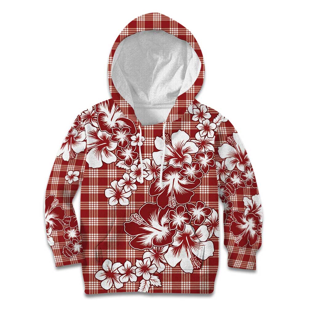 Hibiscus Pakala Fantasy Red Kid Hoodie Tropical Floral Stylized LT01 Hoodie Red - Polynesian Pride