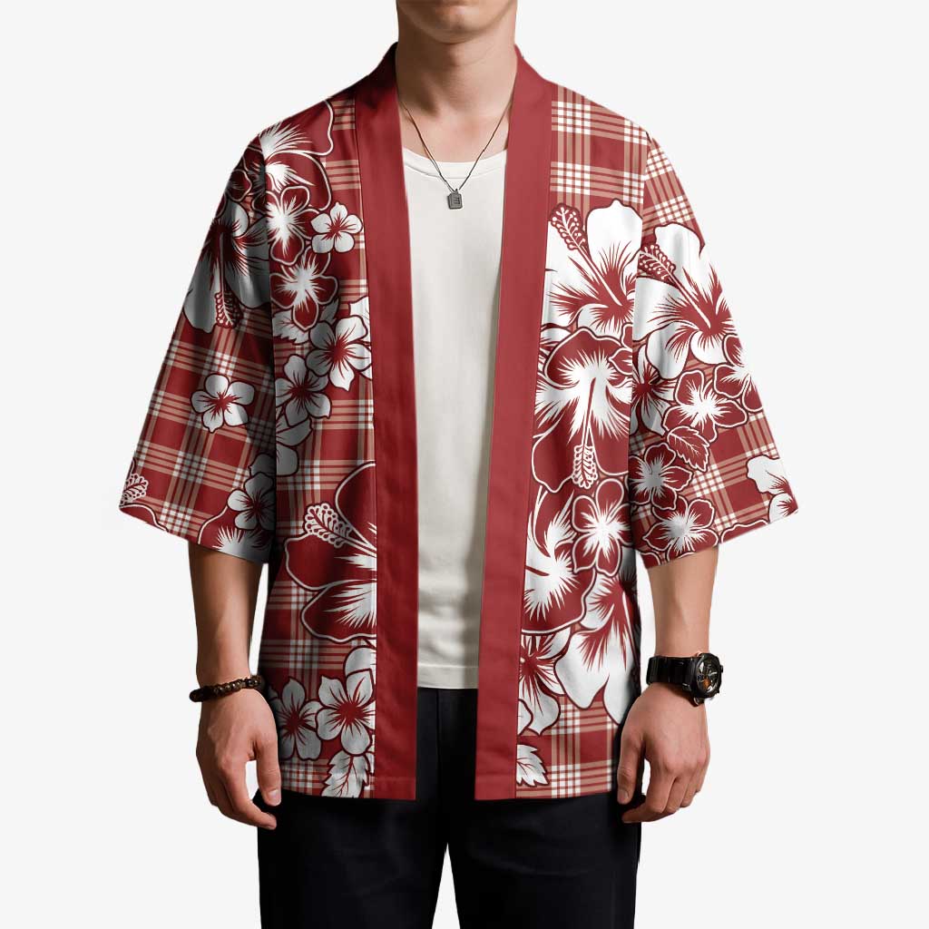 Hibiscus Pakala Fantasy Red Kimono Tropical Floral Stylized - Polynesian Pride