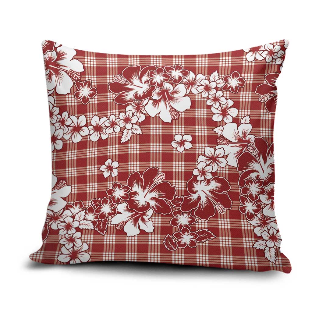 Hibiscus Pakala Fantasy Red Pillow Cover Tropical Floral Stylized - Polynesian Pride