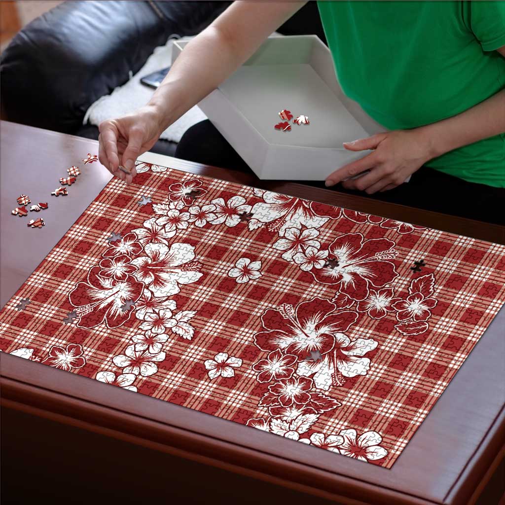 Hibiscus Pakala Fantasy Red Puzzle Tropical Floral Stylized - Polynesian Pride