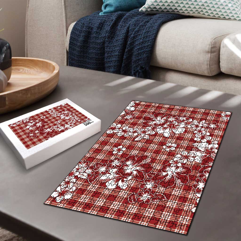 Hibiscus Pakala Fantasy Red Puzzle Tropical Floral Stylized - Polynesian Pride