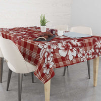 Hibiscus Pakala Fantasy Red Tablecloth Tropical Floral Stylized - Polynesian Pride