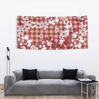 Hibiscus Pakala Fantasy Red Tapestry Tropical Floral Stylized - Polynesian Pride