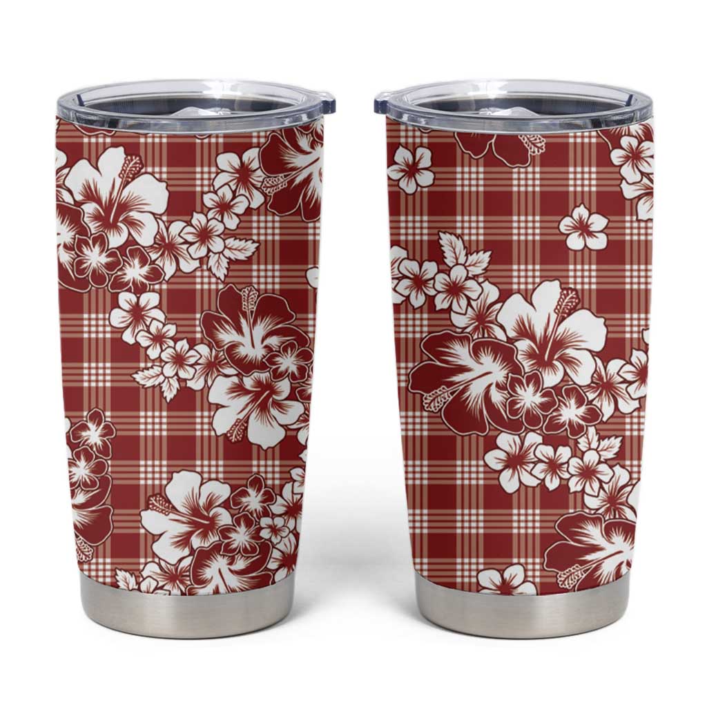 Hibiscus Pakala Fantasy Red Tumbler Cup Tropical Floral Stylized - Polynesian Pride