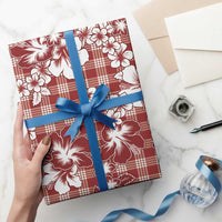 Hibiscus Pakala Fantasy Red Wrapping Paper Tropical Floral Stylized - Polynesian Pride
