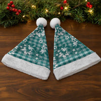 Hibiscus Pakala Aqua Teal Christmas Santa Hat Tropical Floral Stylized - Polynesian Pride