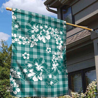 Hibiscus Pakala Aqua Teal Garden Flag Tropical Floral Stylized - Polynesian Pride