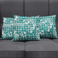 Hibiscus Pakala Aqua Teal Pillow Cover Tropical Floral Stylized - Polynesian Pride