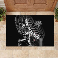 New Zealand Cricket Rubber Doormat Maori Kiwi Black Fern LT01 Black - Polynesian Pride