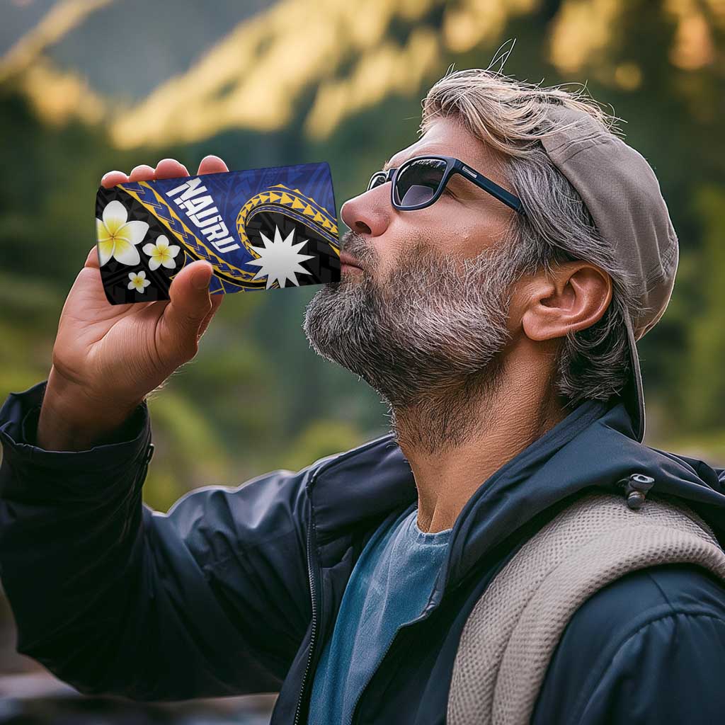 Personalised Nauru 4 in 1 Can Cooler Tumbler Naoero Proud Plumeria